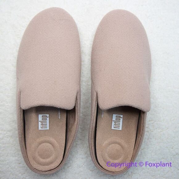 New! Fitflop CHRISSIE II E01  Haus Felt Slippers‎ in rose, size 8 - Picture 1 of 11